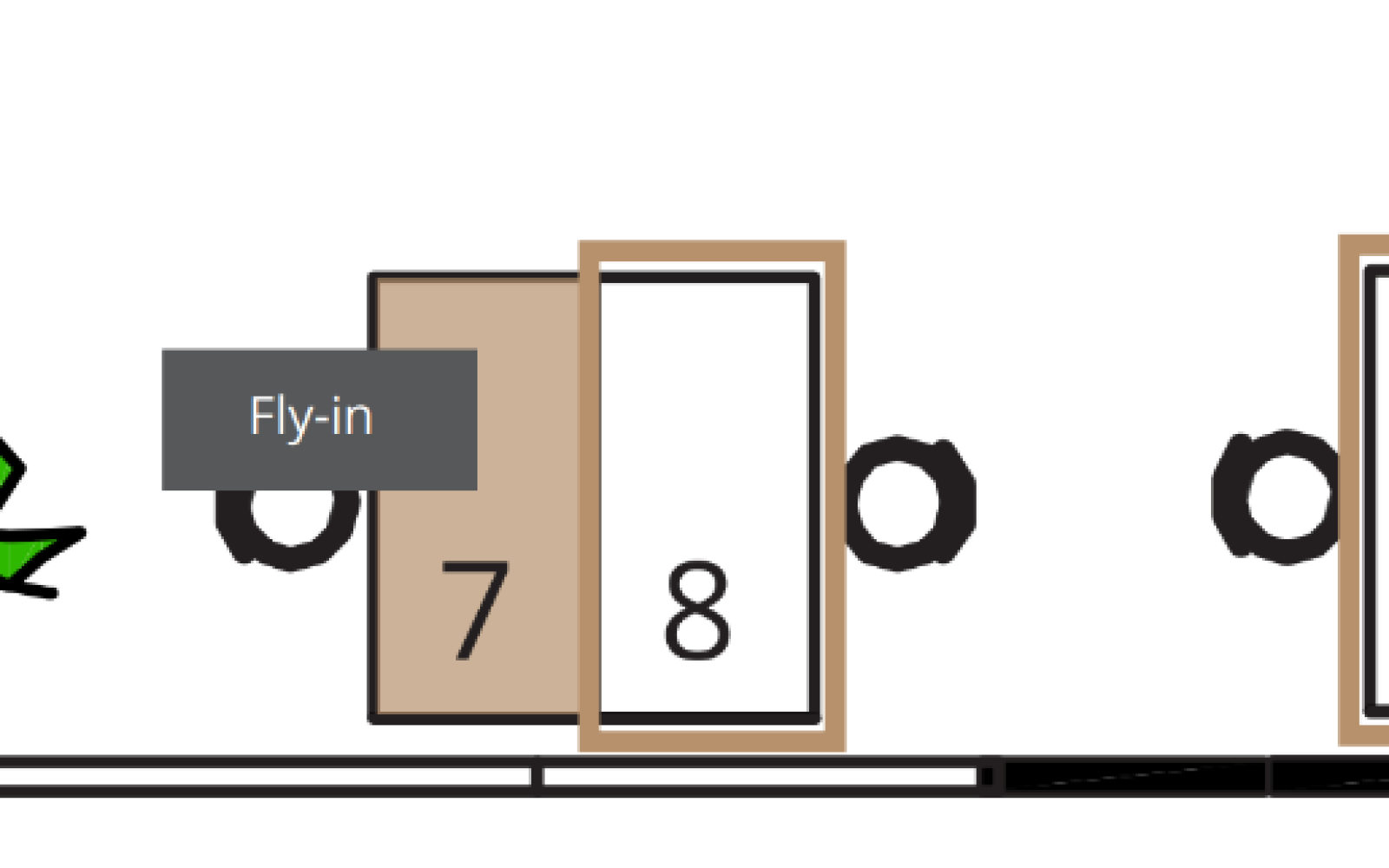 Plantegning fly in kontorplads