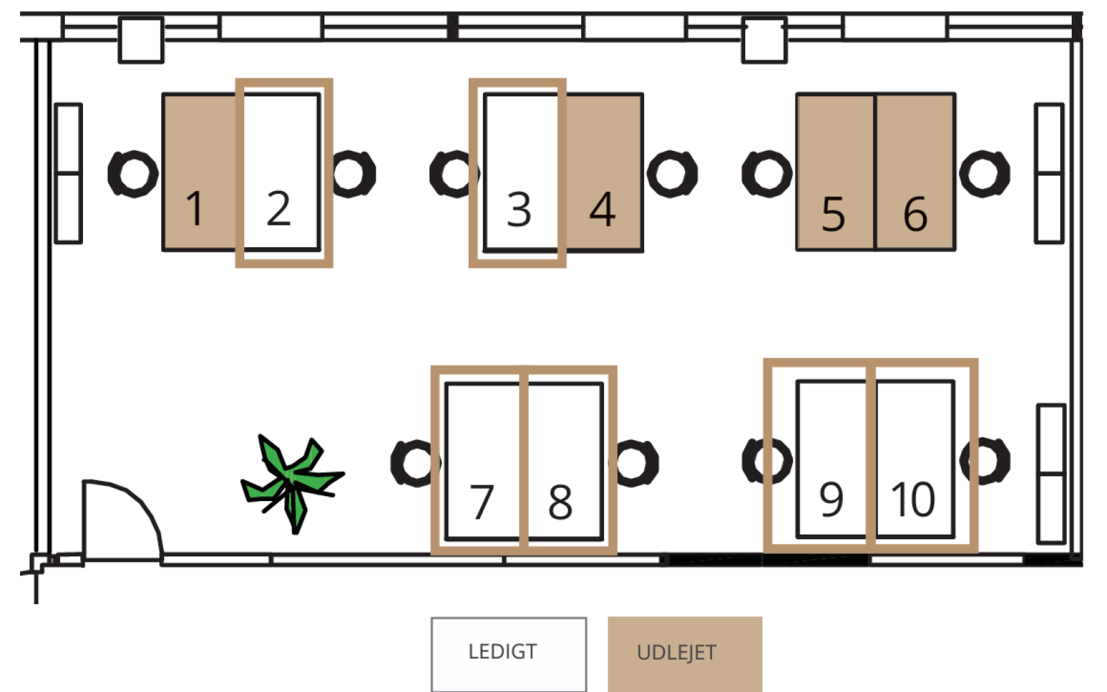 plantegning Shared office